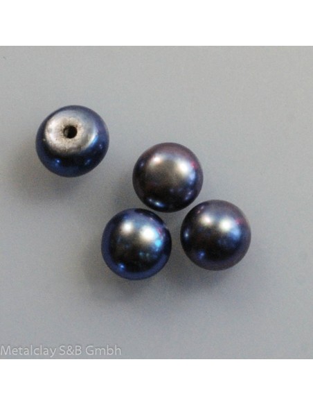 Süsswasserperle lavendel Button 6mm