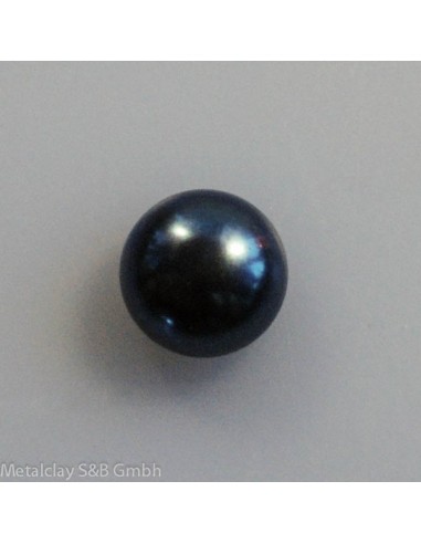 Süsswasserperle aubergine 8mm button