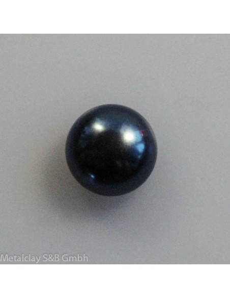 Süsswasserperle aubergine 8mm button