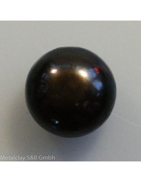 Süsswasserperle aubergine 13mm button