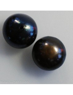Süsswasserperle aubergine 13mm button 2