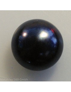 Süsswasserperle aubergine 14mm button
