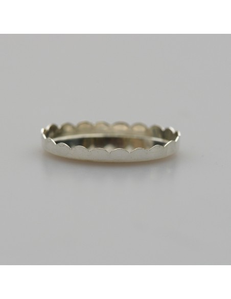 Fassung für Steine 18x13mm gewellt