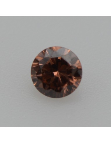 Zirkonia braun rund 