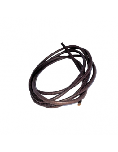 Lederband schwarz rund, 3mm