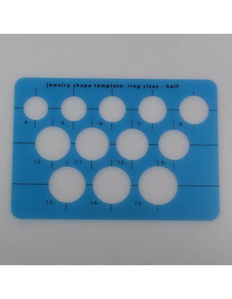Schablone Ringgrösse halb