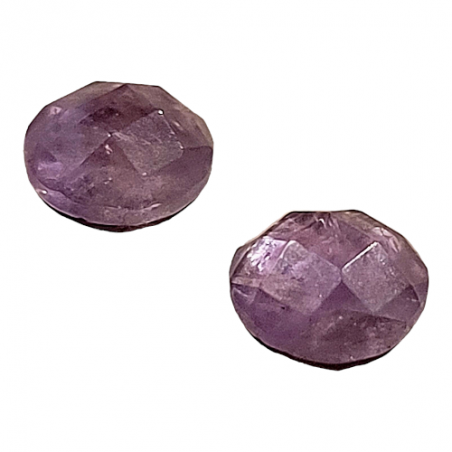 Amethyst, Cabochon 6mm, facettiert