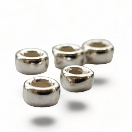 Silberperlen 925, Rondelle 4x3mm, 10 Stk.