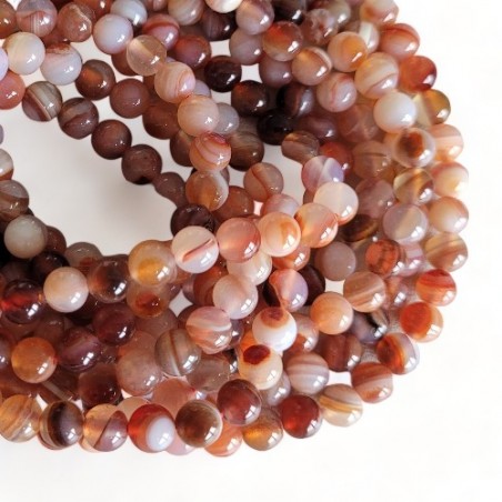 Sardonyx Perlen 6 mm, Kl. A