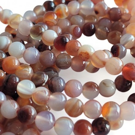 Sardonyx Perlen 6 mm, Kl. A