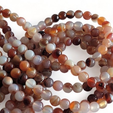 Sardonyx Perlen 6 mm, Kl. A