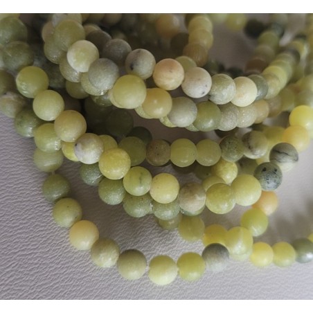 Natürliche Jade Perlen, bereift, 4 mm