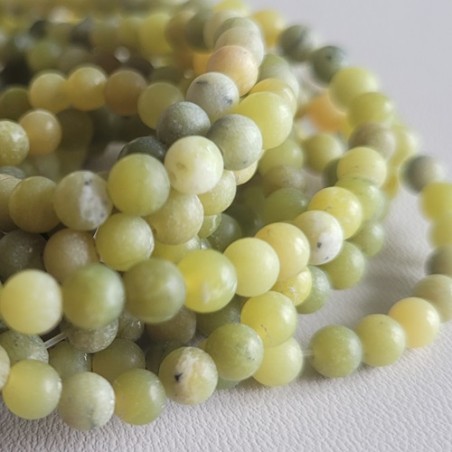 Natürliche Jade Perlen, bereift, 4 mm