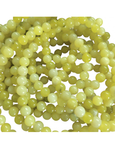Zitronen Jade Perlen 6 - 6,5 mm