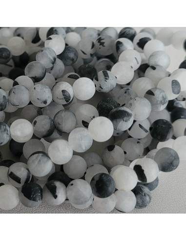 Rutilquarz matt Perlen 6 mm