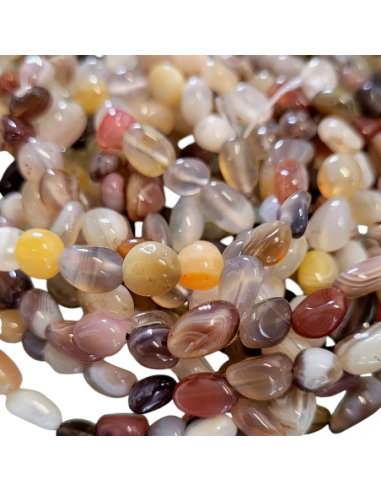 Botswana Achat, Nuggetsperlen