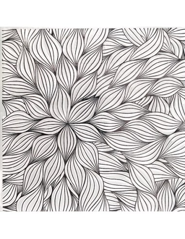 Blätter-Mandala gross, Struktur Stempel