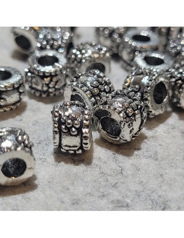 Perle Metall Blume, 6,5x5mm, 20 Stk.