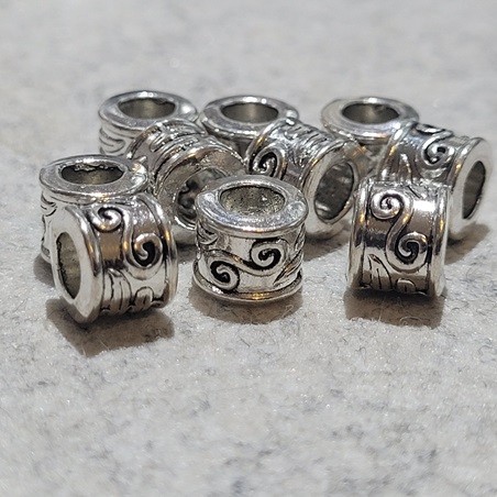 Perle Metall Röhre 8,5x7mm