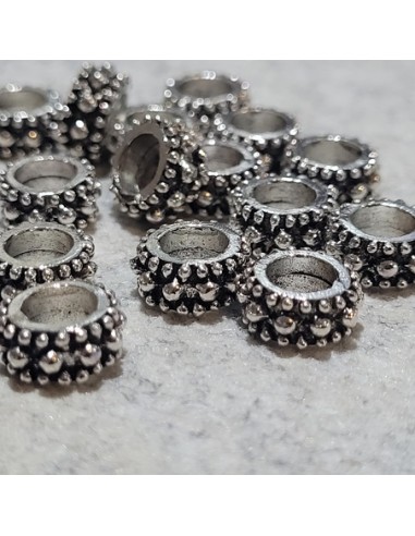 Zwischenperle Metall 9x4,5mm, 15Stk.