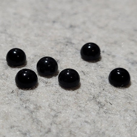 Obsidian Cabochon, 4 mm