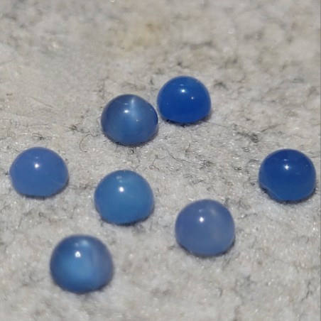 Blauer Achat Cabochon, 4 mm
