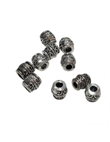 Perle Metall Fass, 8x8mm, 10Stk.