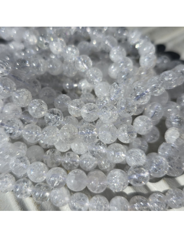 Bergkristall Knister Perlen, 6 mm
