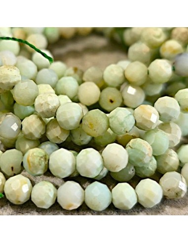Grüne Opal Perlen facettiert 4-4.5 mm