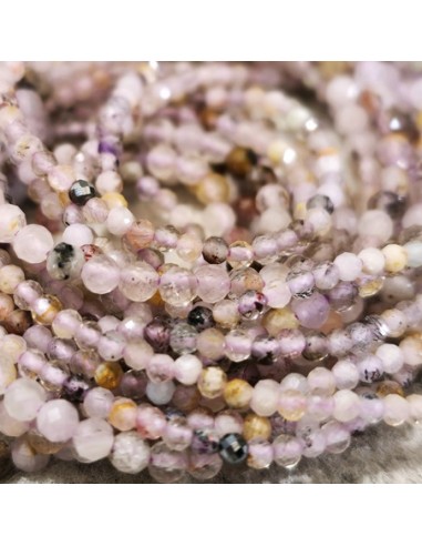 Rutilquarz Perlen lila facettiert  4mm