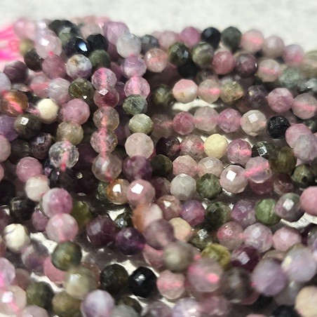 Natürliche Turmalin Perlen facettiert, 4-4,5mm