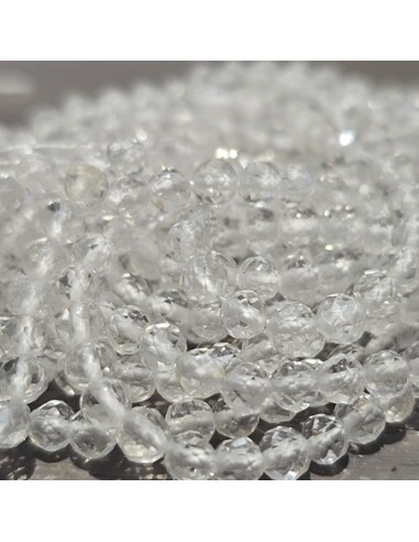 Bergkristall Quarz Perlen facettiert,...