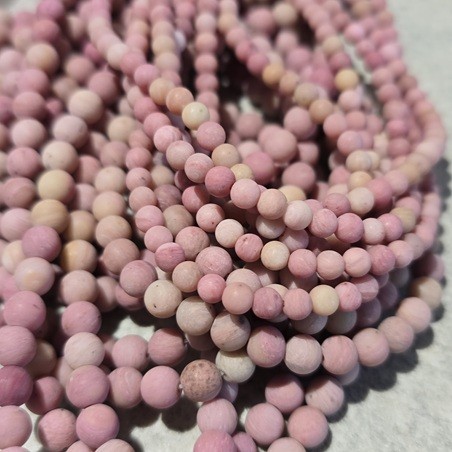 Rhodonit Perlen matt