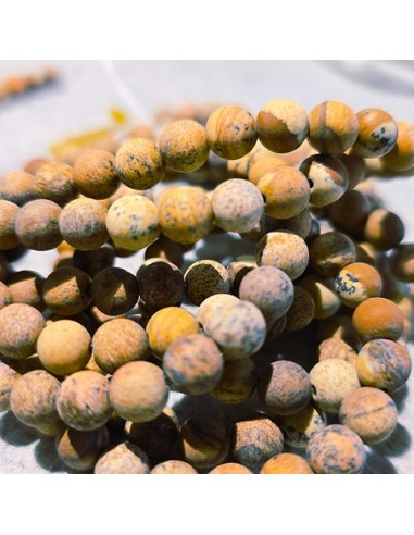 Bildjaspis Perlen gefrostet