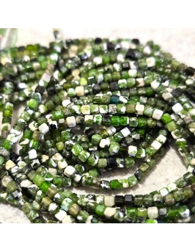Diopsid Chrom, Würfel Perlen