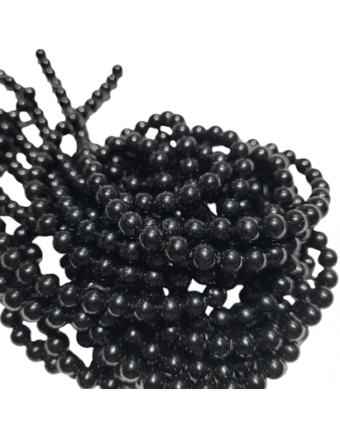 Obsidian Perlen Kl. AA  6 mm