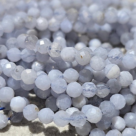 Achat Perlen blaue Spitze