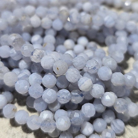 Achat Perlen blaue Spitze