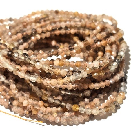 Natürliche Multi-Mondstein-Perlen, facettiert