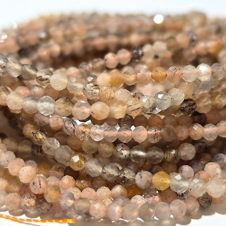 Natürliche Multi-Mondstein-Perlen, facettiert