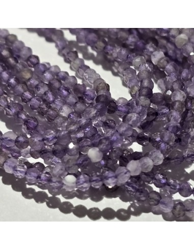 Amethyst-Perlen, facettiert, rund – 2 mm