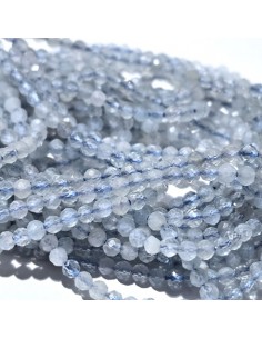 Aquamarin-Perlen, facettiert, rund – 2~2.5 mm 2