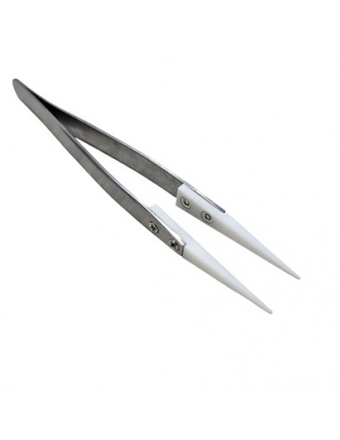 Pinzette spitzig aus Edelstahl & Porzellan