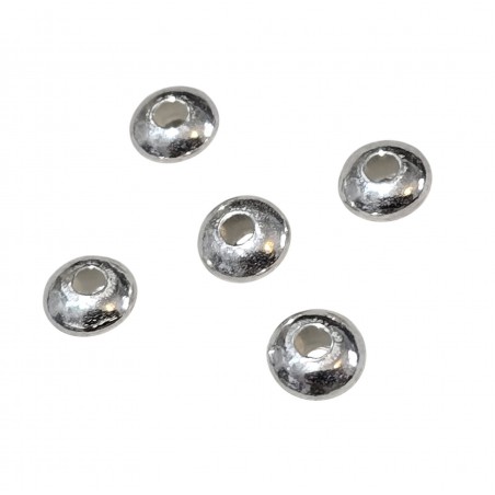 925 Sterling Silber Zwischenperlen – Linsenform, 5 x 2.5 mm