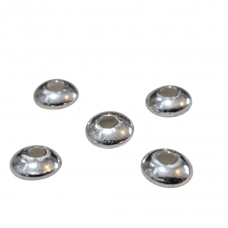 925 Sterling Silber Zwischenperlen – Linsenform, 5 x 2.5 mm