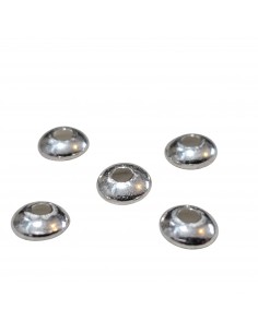 925 Sterling Silber Zwischenperlen – Linsenform, 5 x 2.5 mm 2