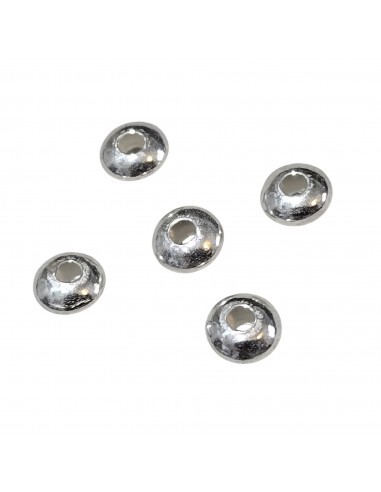 925 Sterling Silber Zwischenperlen – Linsenform, 5 x 2.5 mm