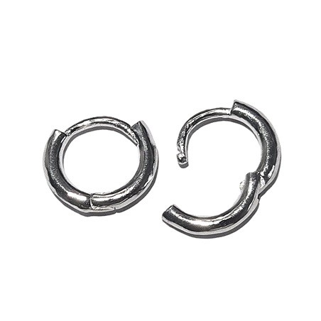 Creolen (Klappbrisuren) 12mm, Stift 0.8mm, Silber 925 rhodiniert