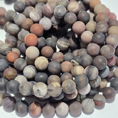 versteinertes Holz Perle matt