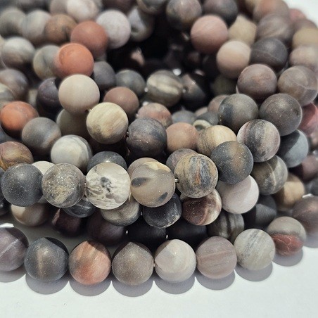 versteinertes Holz Perle matt